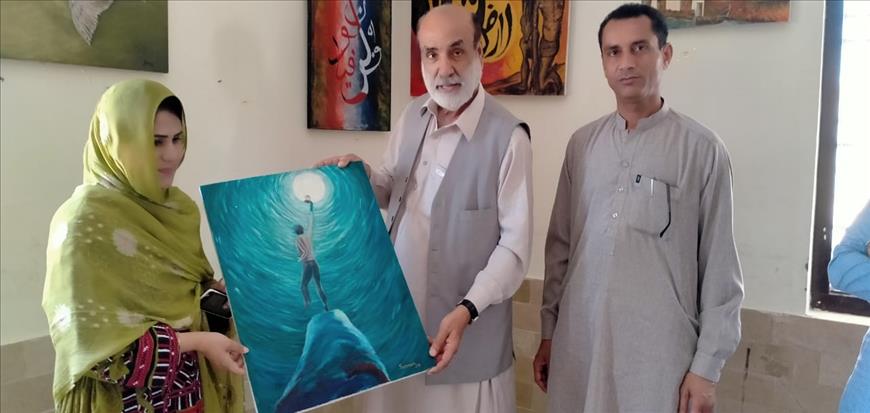 VC Turbat University visited Art Exhibition at RCDC Gwadar