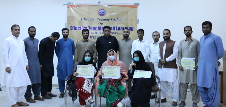 A Two-Day Training Workshop held in UoT’s Gwadar Campus